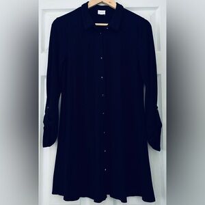 Little Black Button-Up Dress